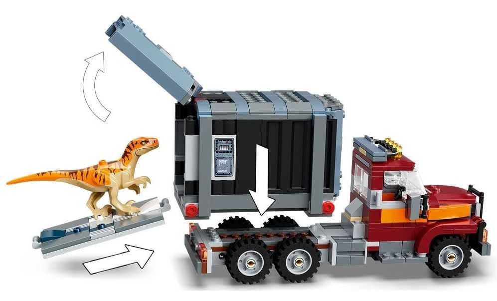 НОВО Lego Jurassic World - Бягство на Т-Рекс и Атросираптор 76948