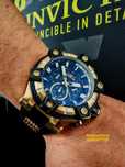 часовник INVICTA Gunmetal Gold and Blue 52 mm, Инвикта нов