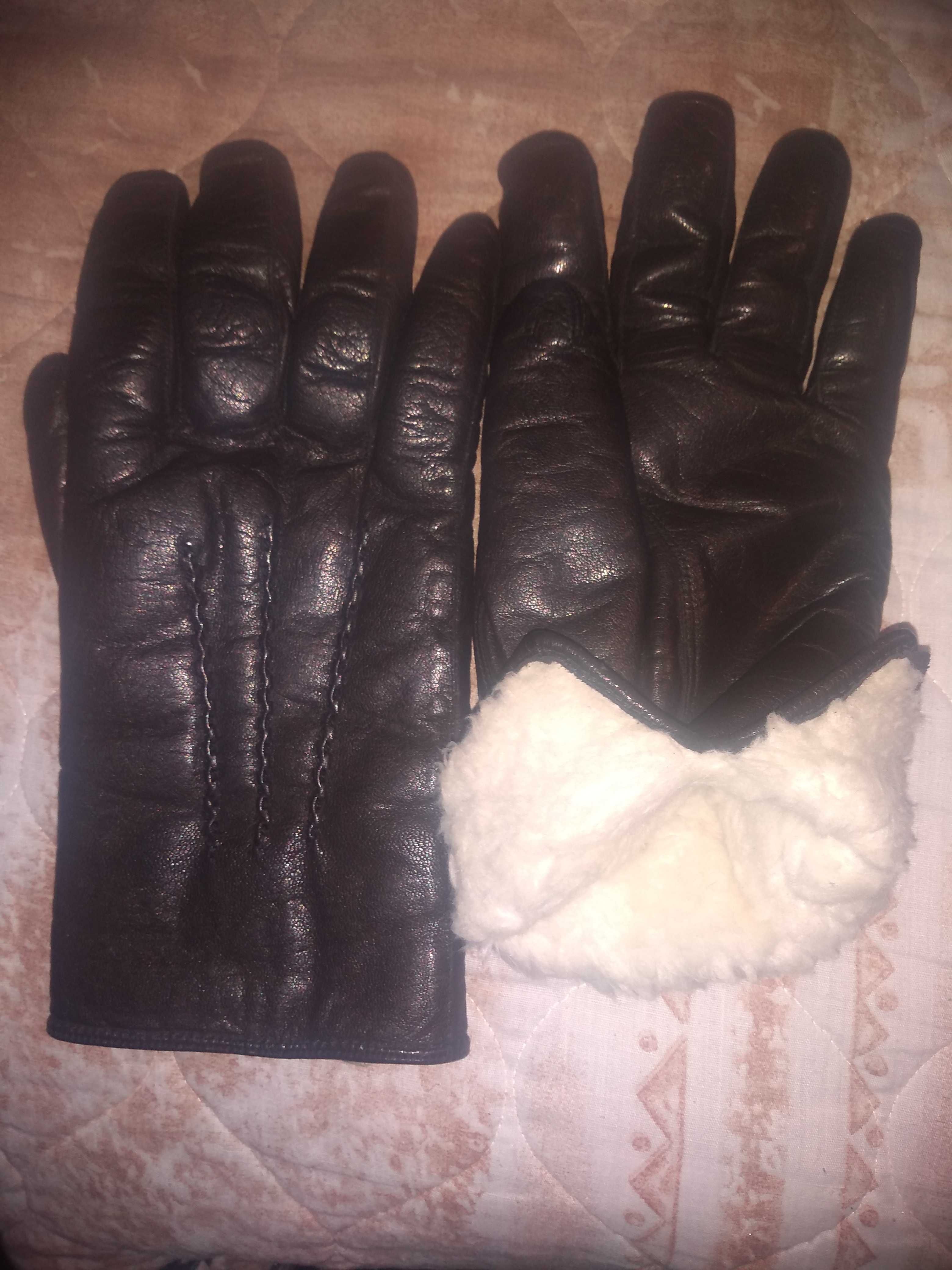 зимни кожени ръкавице