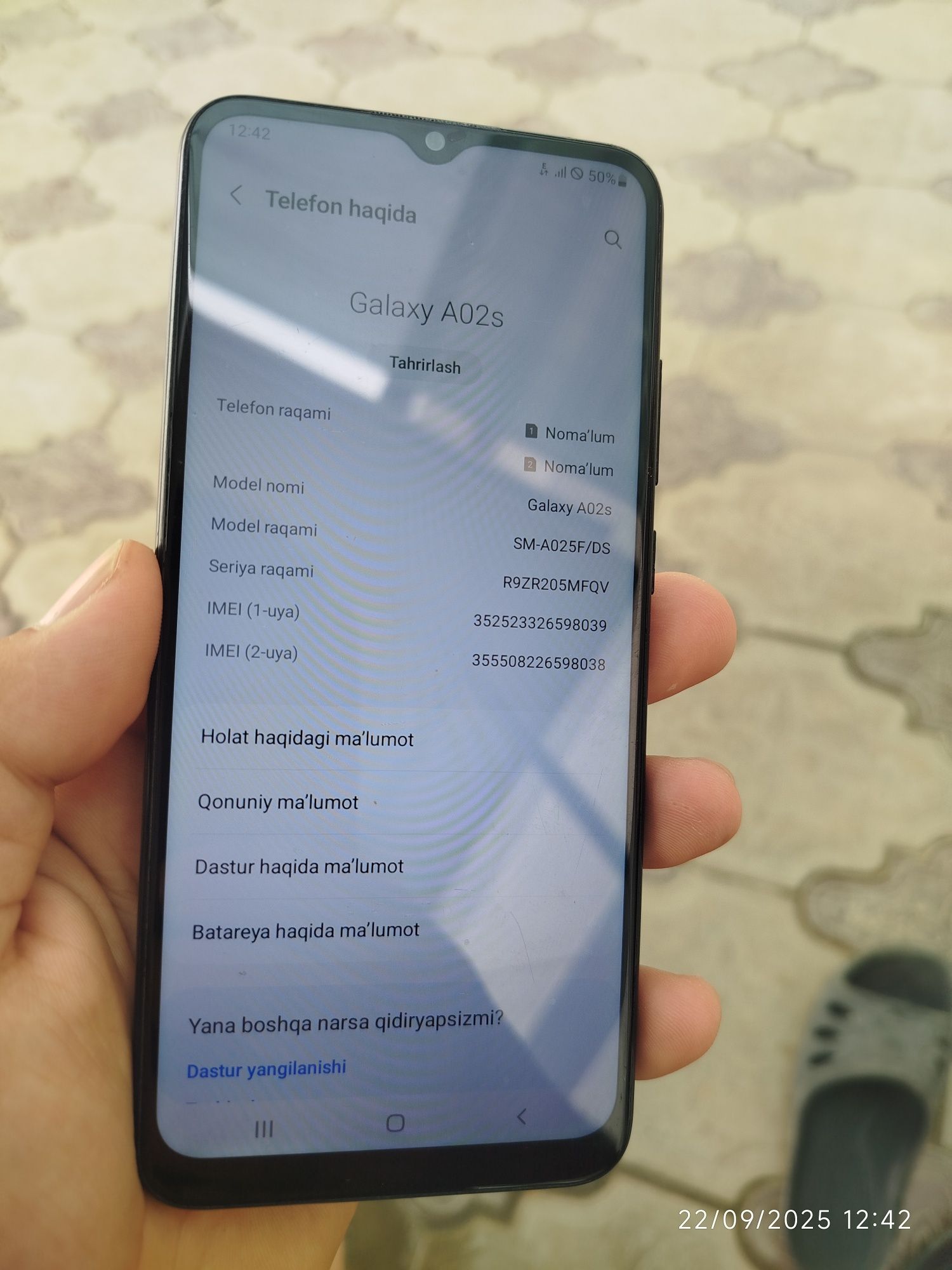 Galaxy A02s sotiladi
