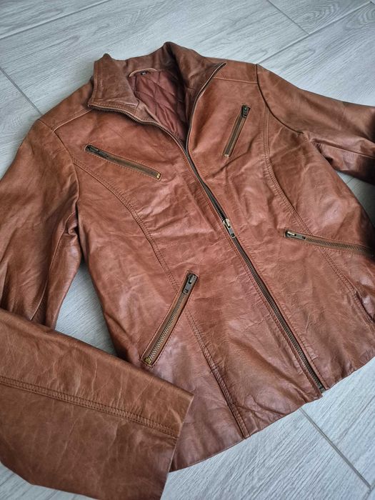 Geacă retro de piele femei M