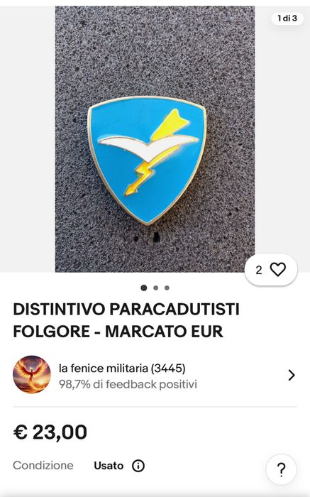 Folgore paracadutisti insigna