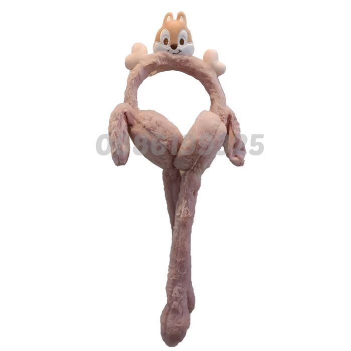 Детски плюшени ушанки с мърдащи уши Мечо Пух, Зайче, Мече и др.