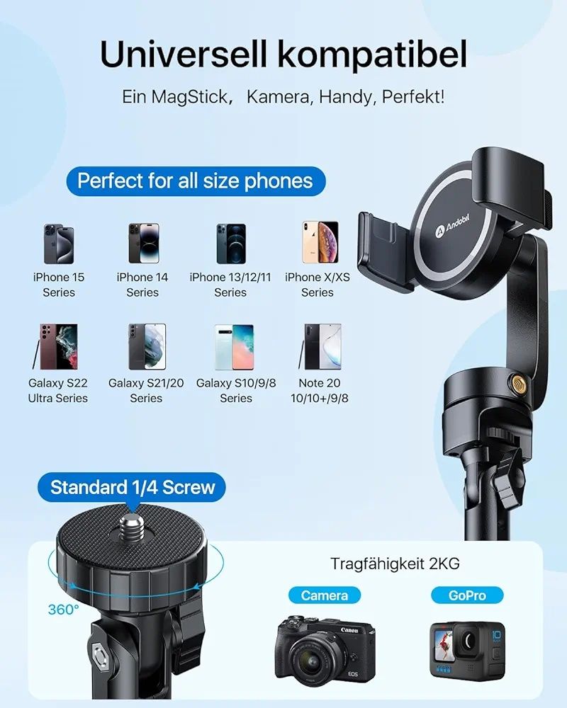 Trepied/selfie stick cu declansator bluetooth pt iPhone/samsung etc