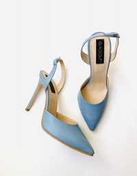 Stilettos bleu toc de 10 cm