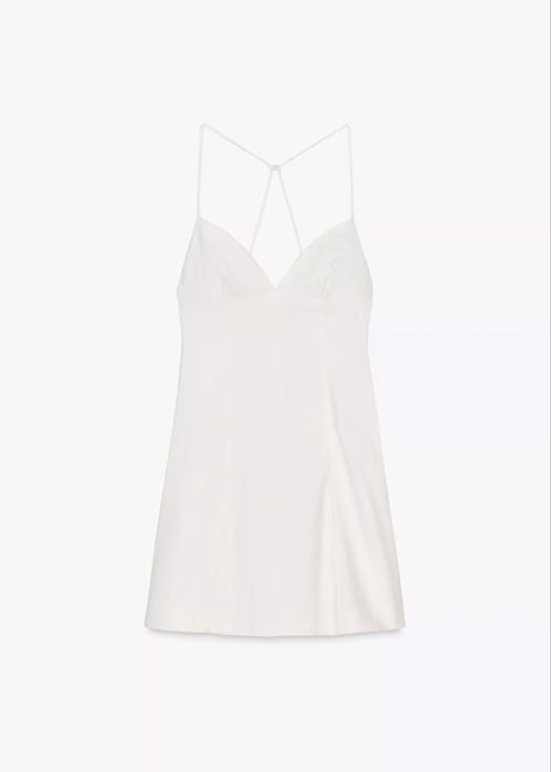 Бяла рокля Zara ХС размер