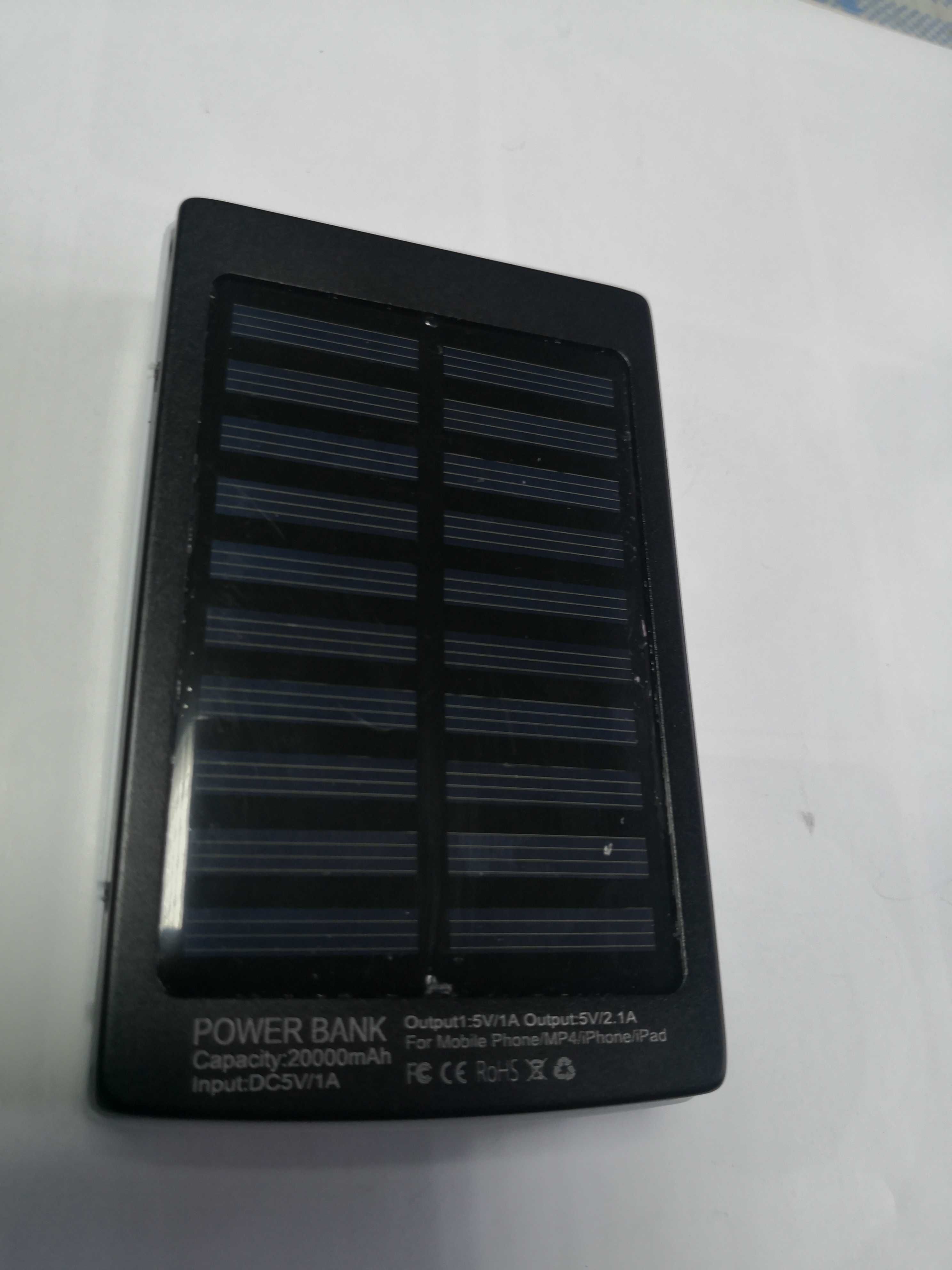Baterie externa - power bank 20000 mAh cu incarcare solara