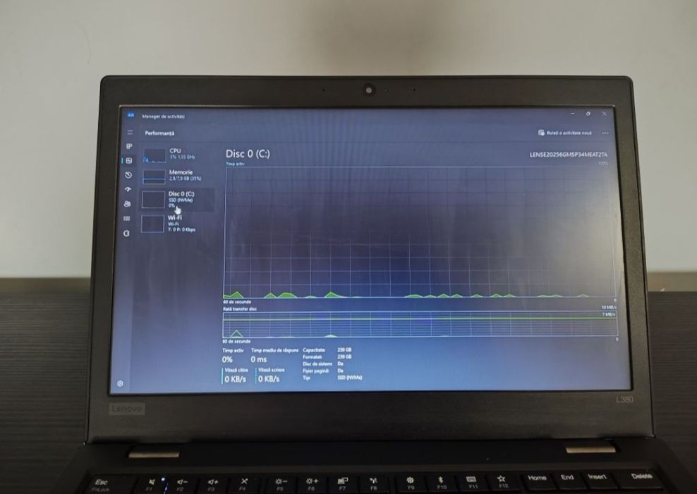 Laptop Lenovo ThinkPad L380, 13.3" FHD, i3 Gen 8, 8GB RAM, SSD 256GB