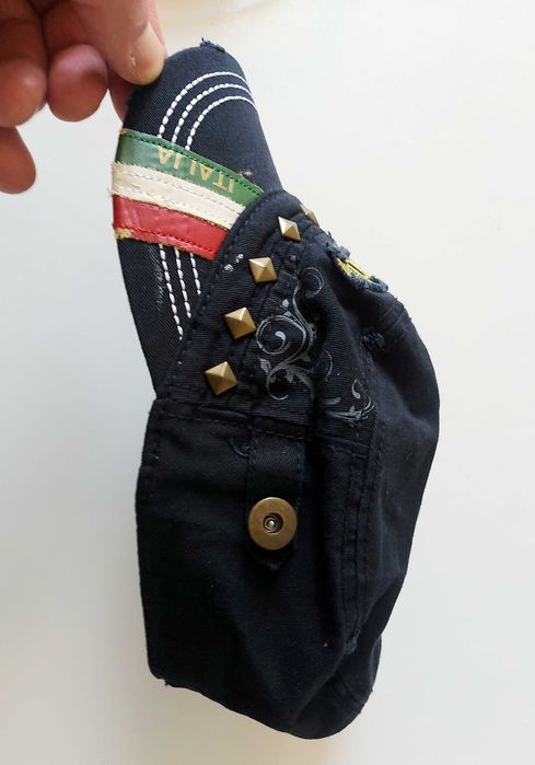 Шапка с козирка Pantofola D Oro , unisex 58 см бяла и черна