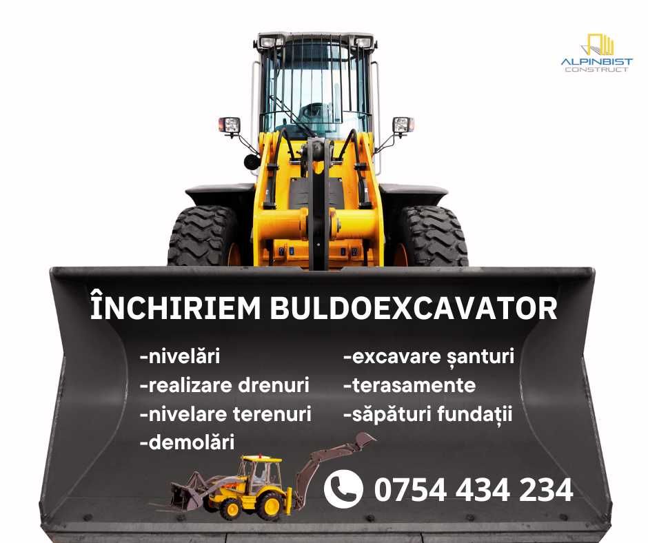 Buldoexcavator de inchiriat Bistrita