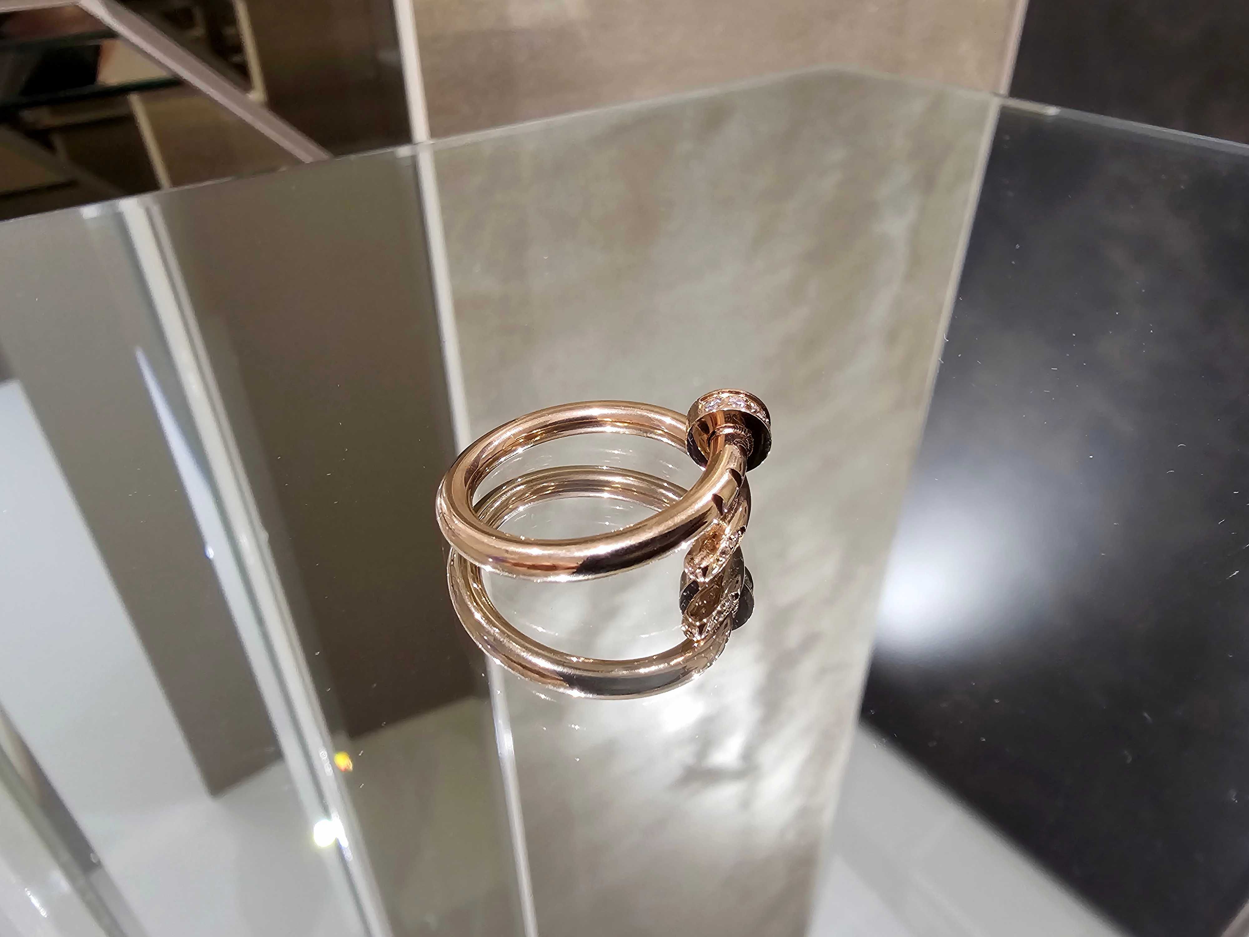 CARTIER Nail Juste un Clou Classic Rose Gold Diamonds Пръстен Пирон