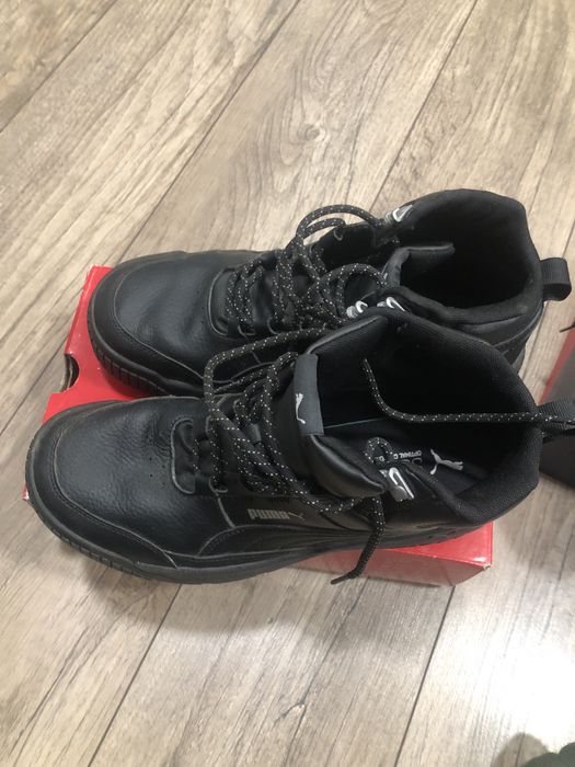 Кожени зимни високи маратонки Puma за момче