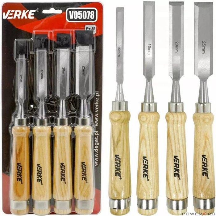 Set 4 dalti pentru lemn 10-16-20-25 mm Verke
