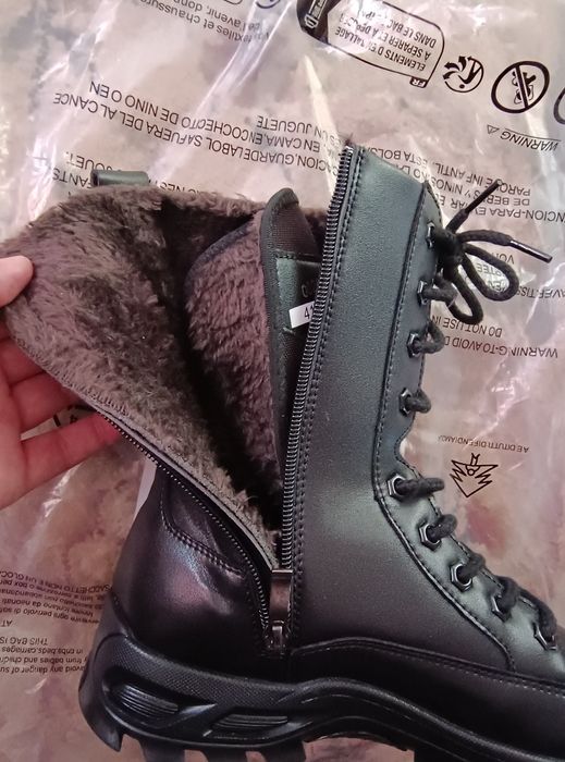 Берцы кожа зимние