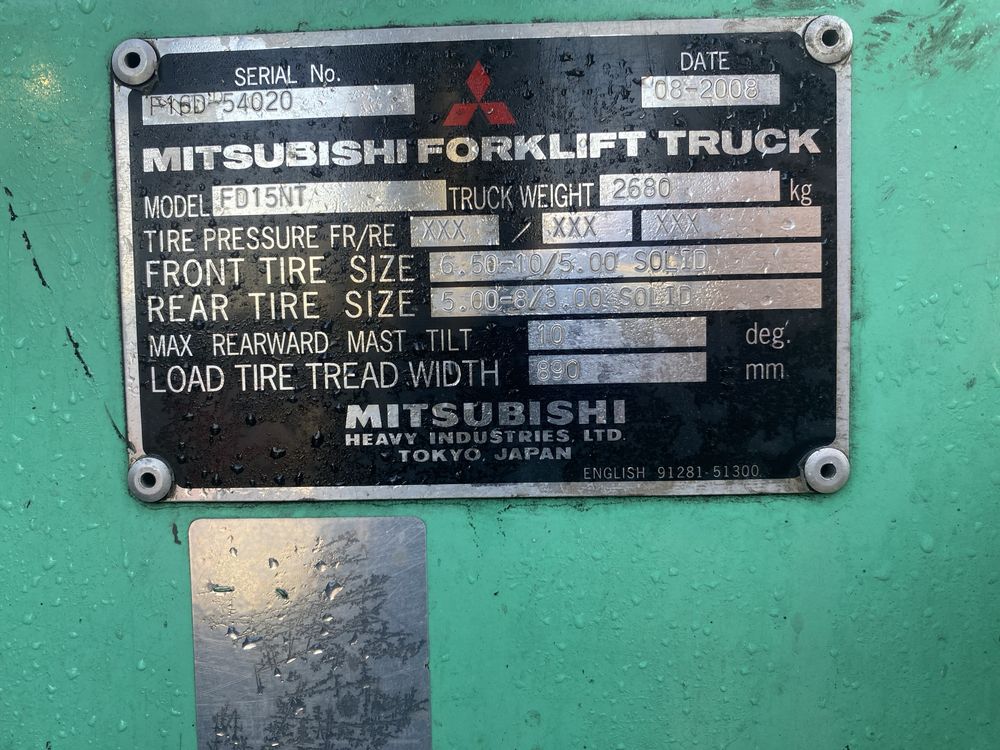 Вилочный погрузчик Кара mitsubishi. 1,5 тонник