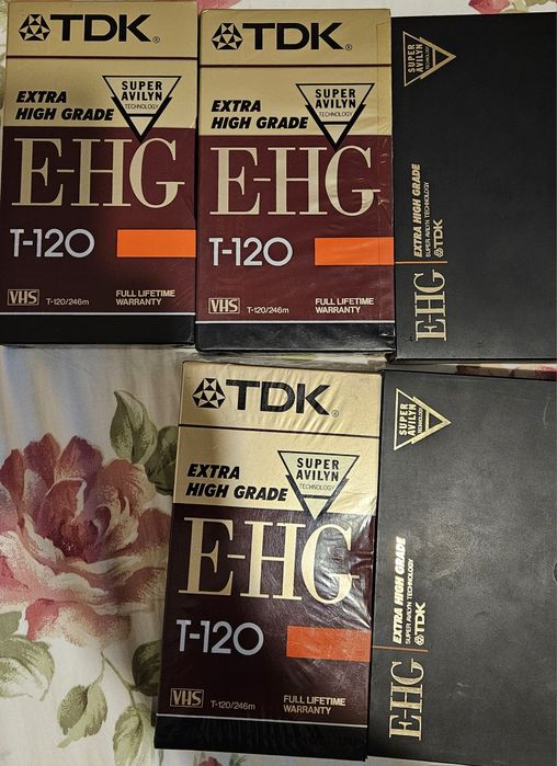 LOT 10 Casete video TDK EHG 120 + 3 Mitsui 120.Cumpărate din SUA Made