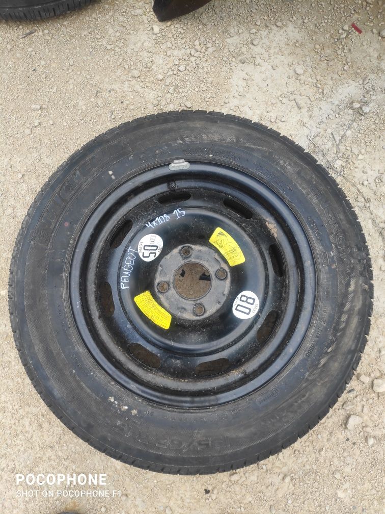 Резервна гума с джанта 15 цола 4x108 Peugeot / Пежо