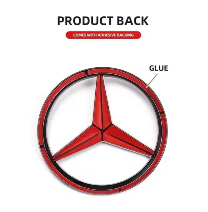 Carcasa Emblema Grila Mercedes Benz 18.8 cm Negru Lucios