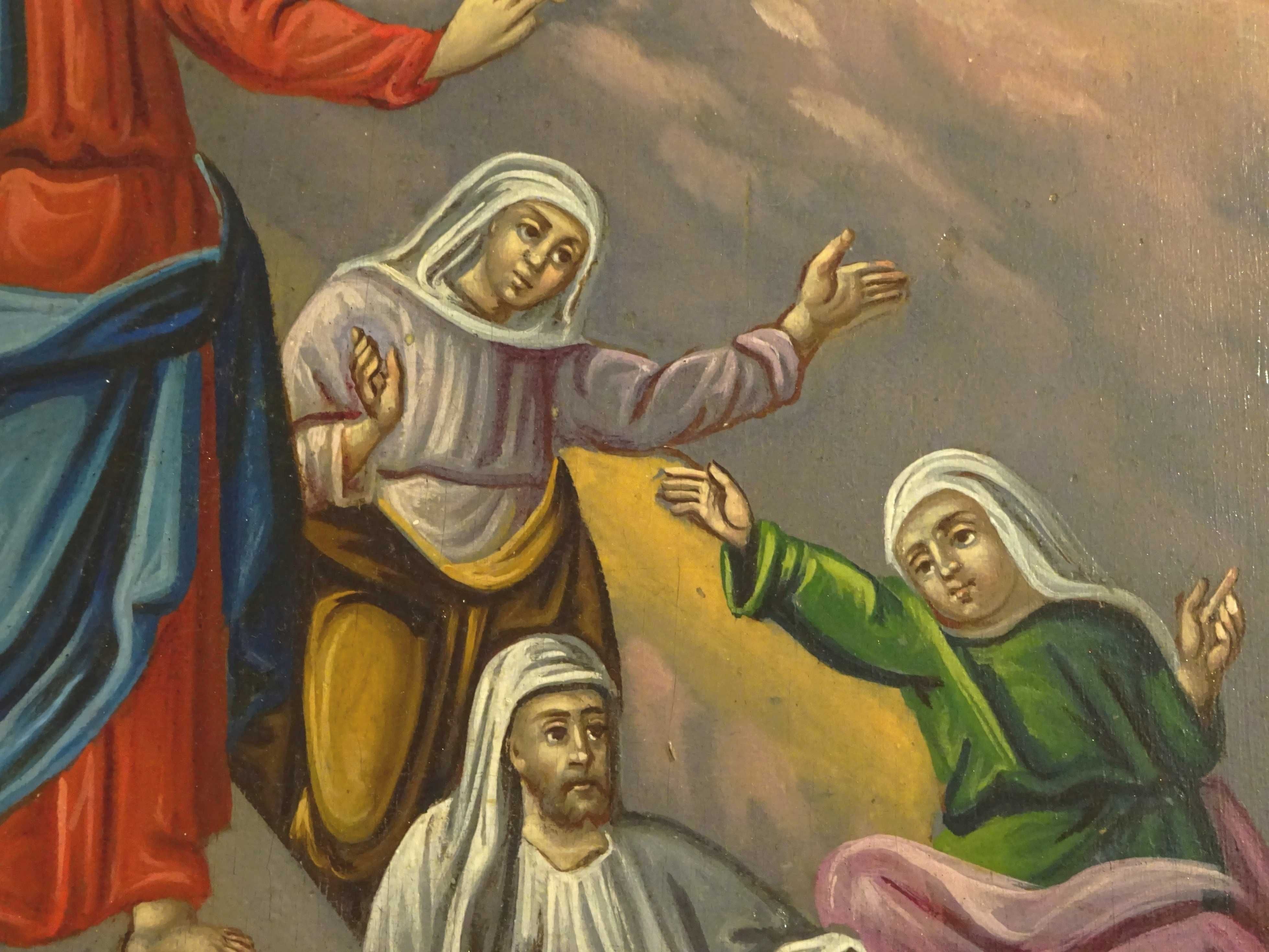 Icoana ‘Invierea lui Lazar’, pictata pe lemn in 1885 - Deosebita