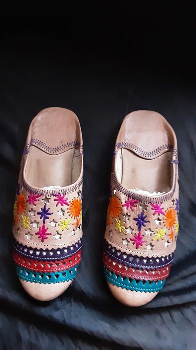 Papuci piele naturală