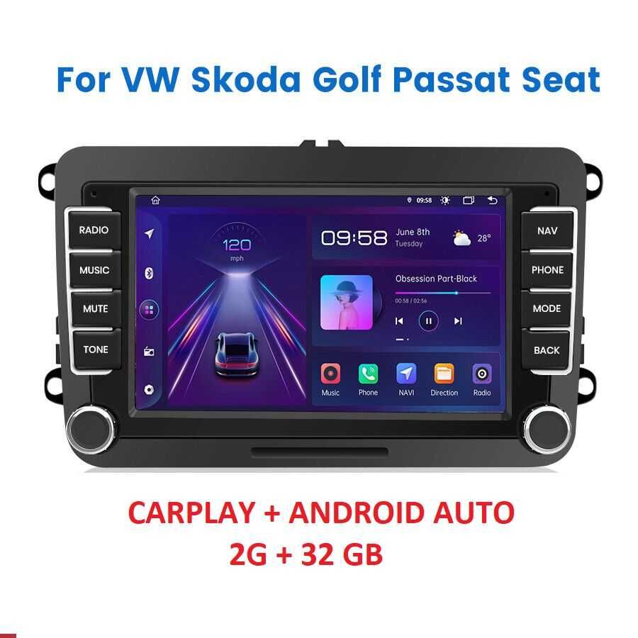 Navigatie 2G+32G,Carplay+Android Auto ,VW , Seat ,Skoda