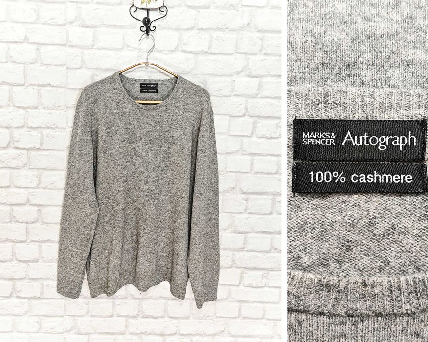 Autograph 100% Кашмирен мъжки пуловер размер L