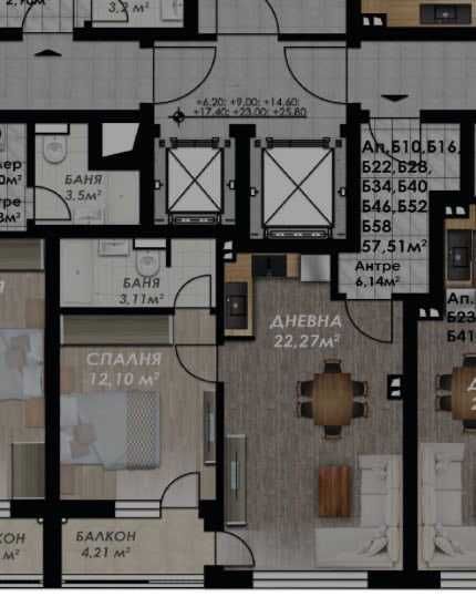 Продава се Двустаен апартамент в Пловдив, Гагарин - 75 кв.м за 1193 €/кв.м - Снимка #1