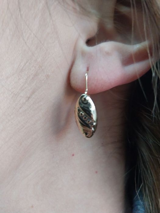 Cercei vechi din aur de 14k