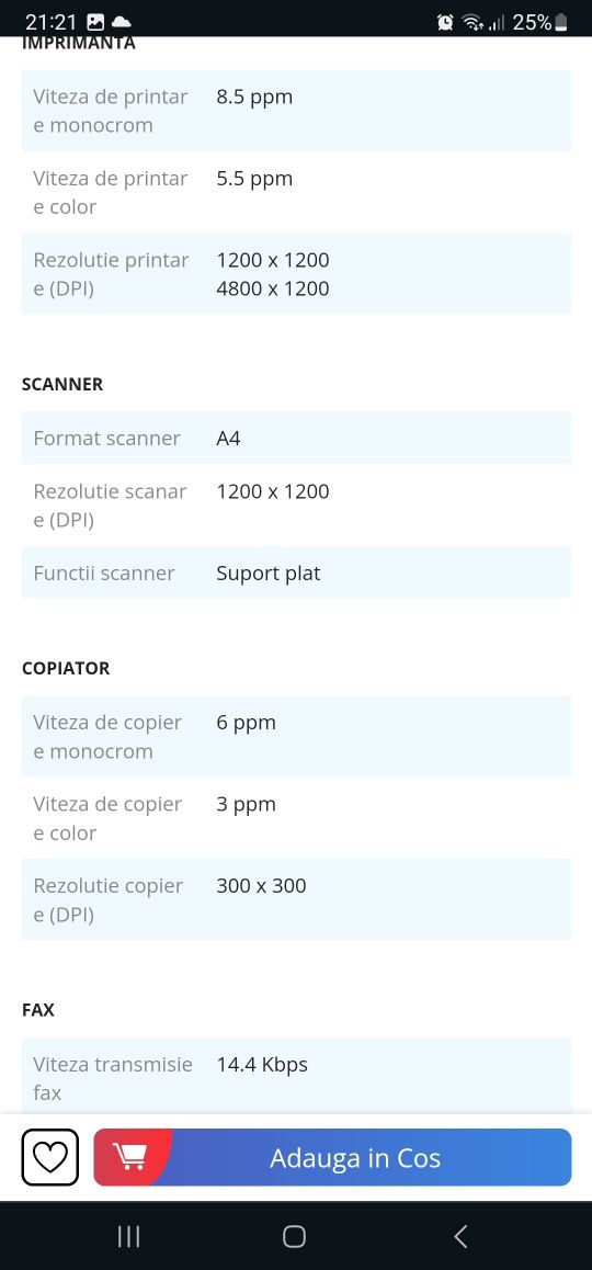 Imprimanta multifuncțională HP 4122