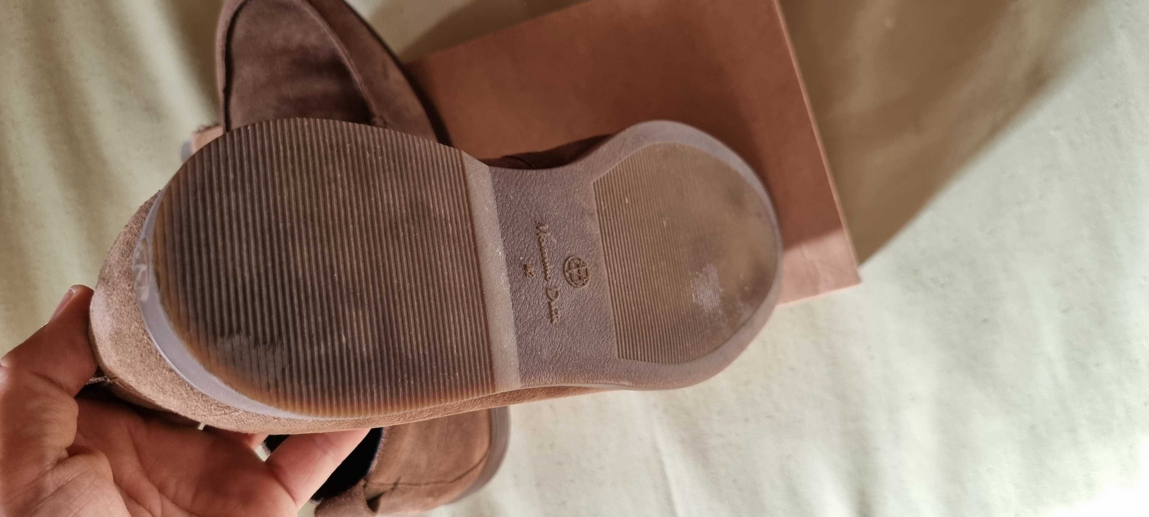 Мъжки кожени боти обувки Massimo Dutti 42