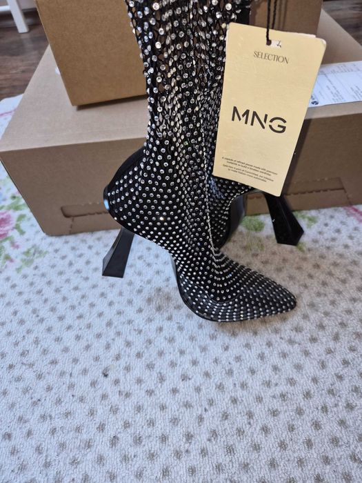 Mango обувки с кристали-нови