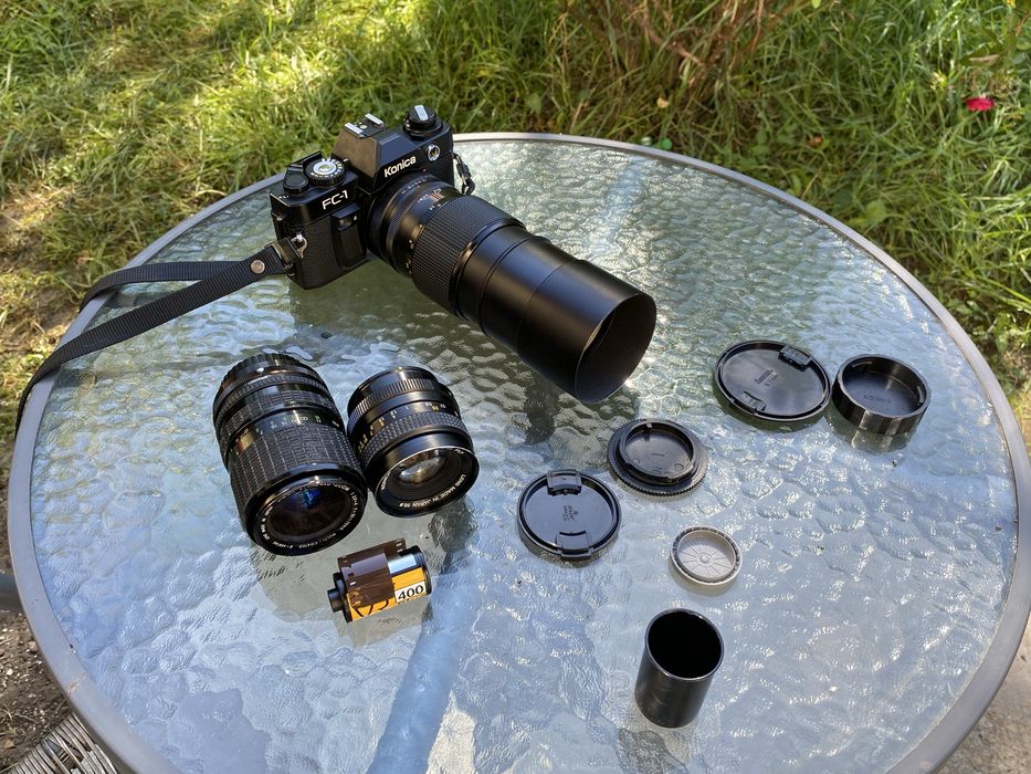 De colectie- lit complet Konica , 3 obiective , body