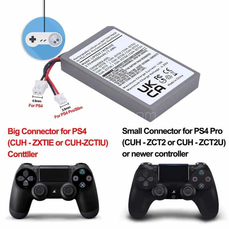 Универсална батерия за PlayStation 4 контролер/джойстик с две букси