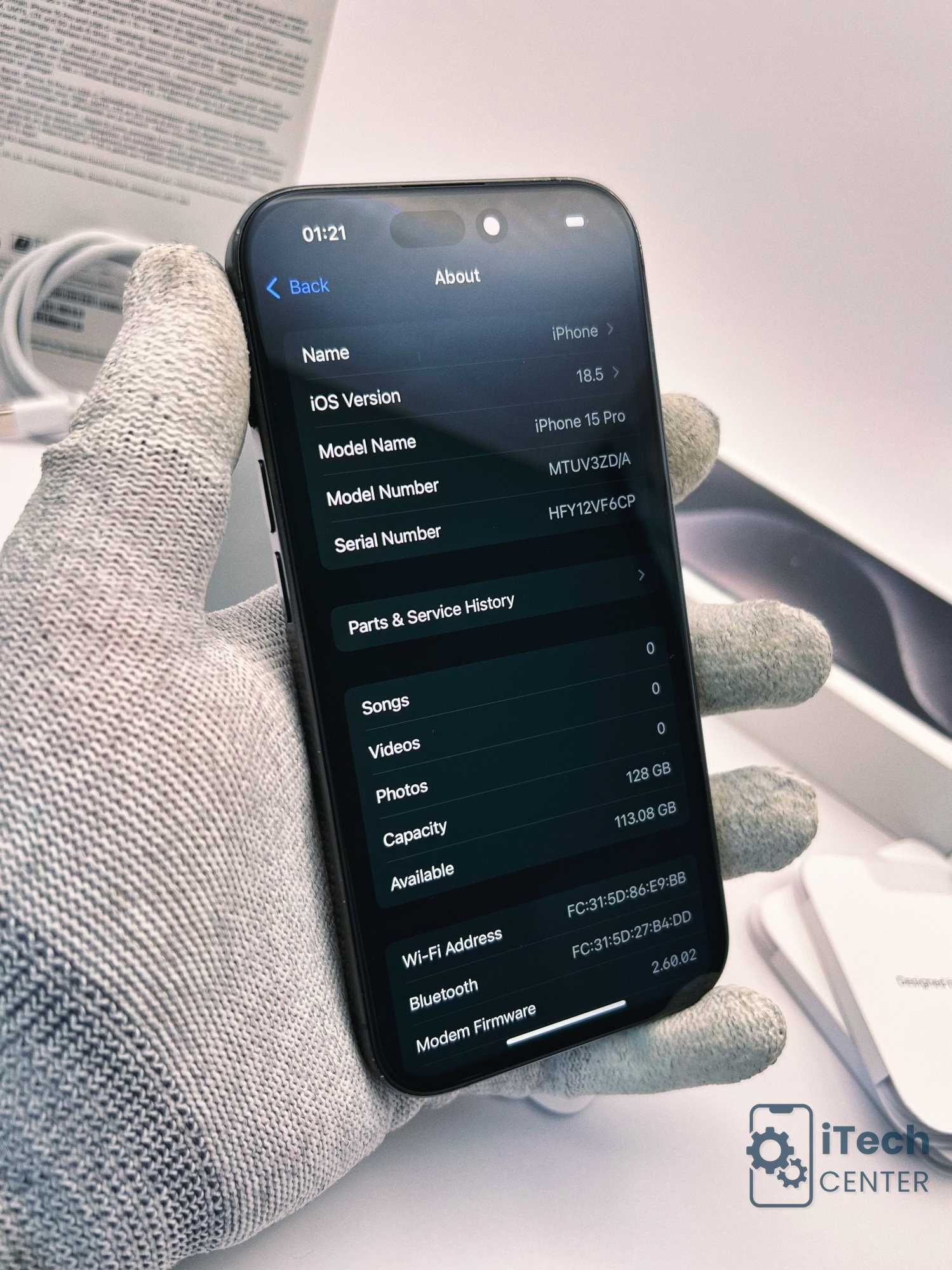 iPhone 15 Pro, 128GB, Black Titanium, 90% батерия, ОТЛИЧЕН, ГАРАНЦИЯ!