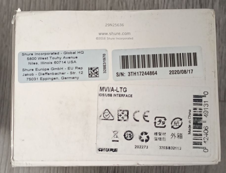 Interfață audio Shure MVi – nou, nefolosit, sigilat
