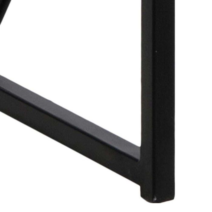 Елегантна бар/маса с плот в дървесен декор и черна рамка