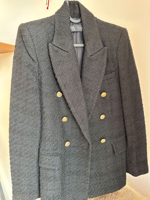 Черно сако букле Zara