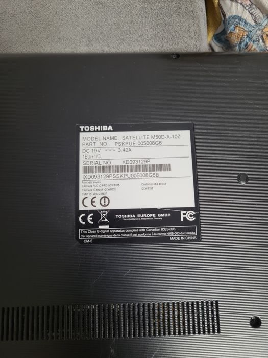 Laptop Toshiba Amd A6 quad core 8gb hdd 500gb 15,6"led slim hd
