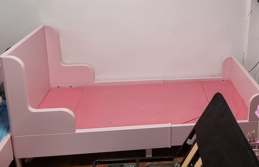Pat extensibil pentru fete, roz – IKEA