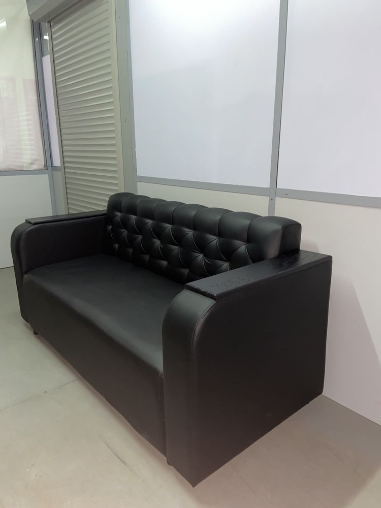 Офисный диван Черный Новый 170см Доставка по Астане