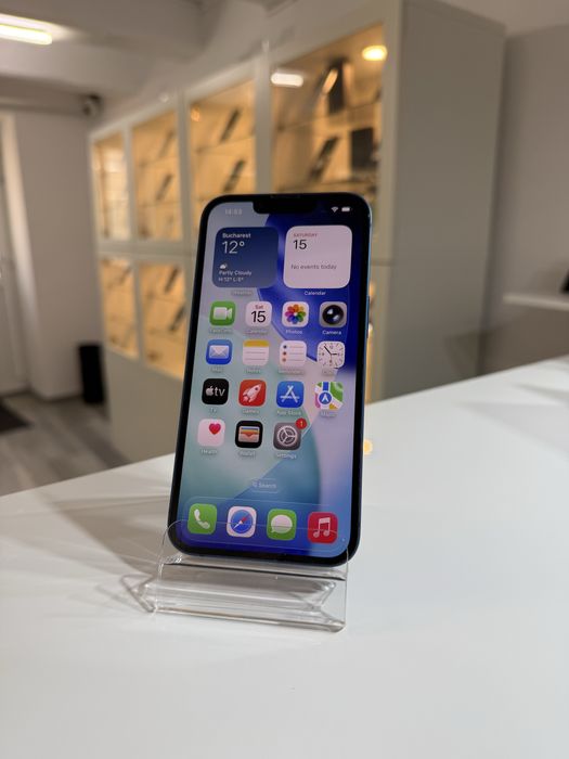  iPhone 13 blue 128 gb , 97% ! Garantie 12 luni + cadou