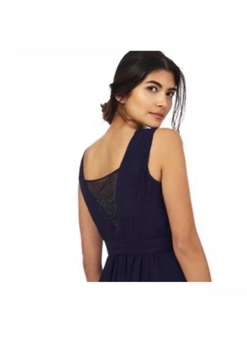 Тъмносиня дълга официална рокля М размер Chi Chi London