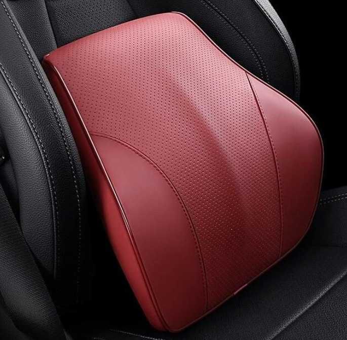 Perna Lombara din Piele pentru scaun AUTO,  ROSU/NEGRU