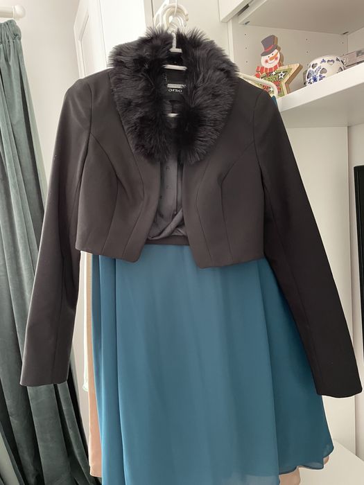 Rochie scurta neagra rochie lunga albastra bolero