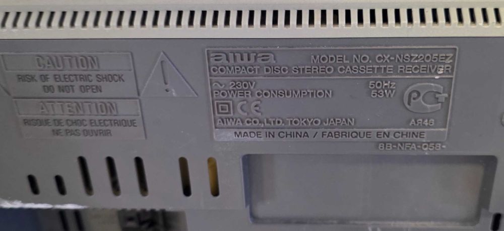 Combina audio Aiwa CX-NSZ205 + boxe - import Germania