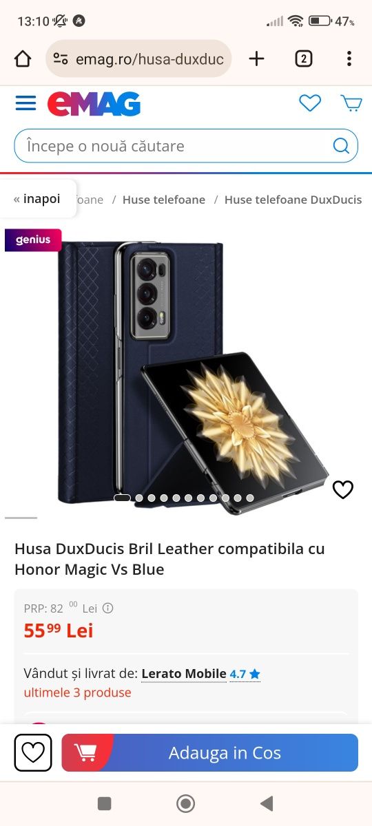 Husa Honor Magic Vs Blue DuxDucis Bril Leather