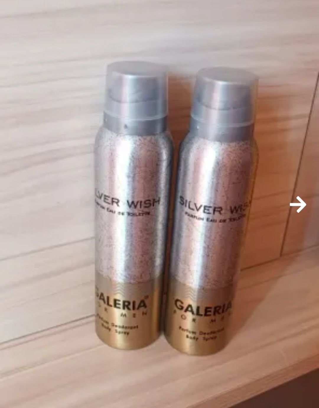 2 броя дезодорант за мъже Silver Wish.Двата за 6 лв.