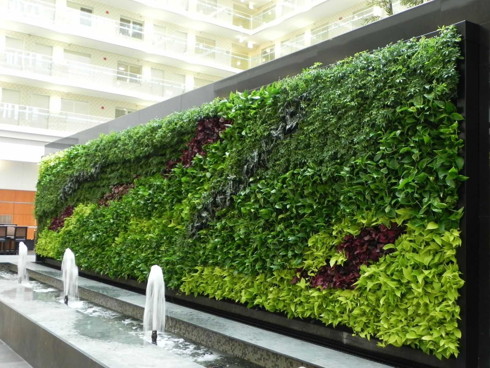Озеленение стен искусственными растениями, цветы на стену, самшит