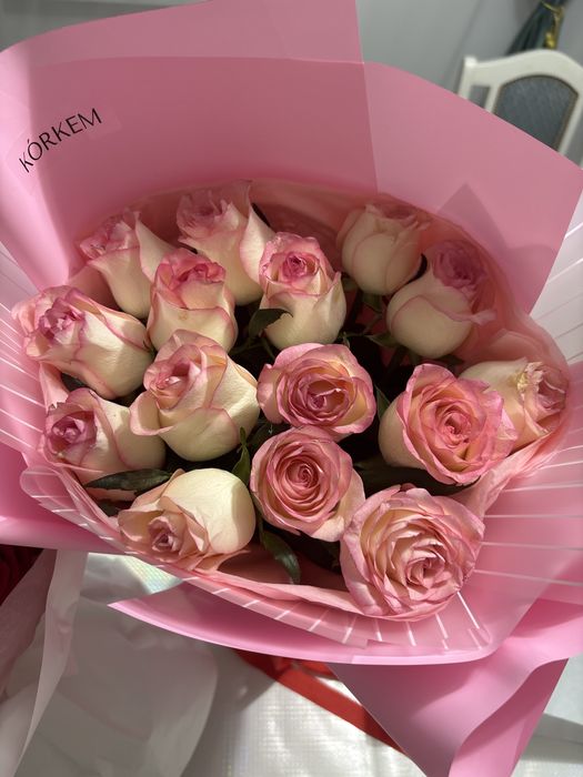 Цветы 15 штук роза