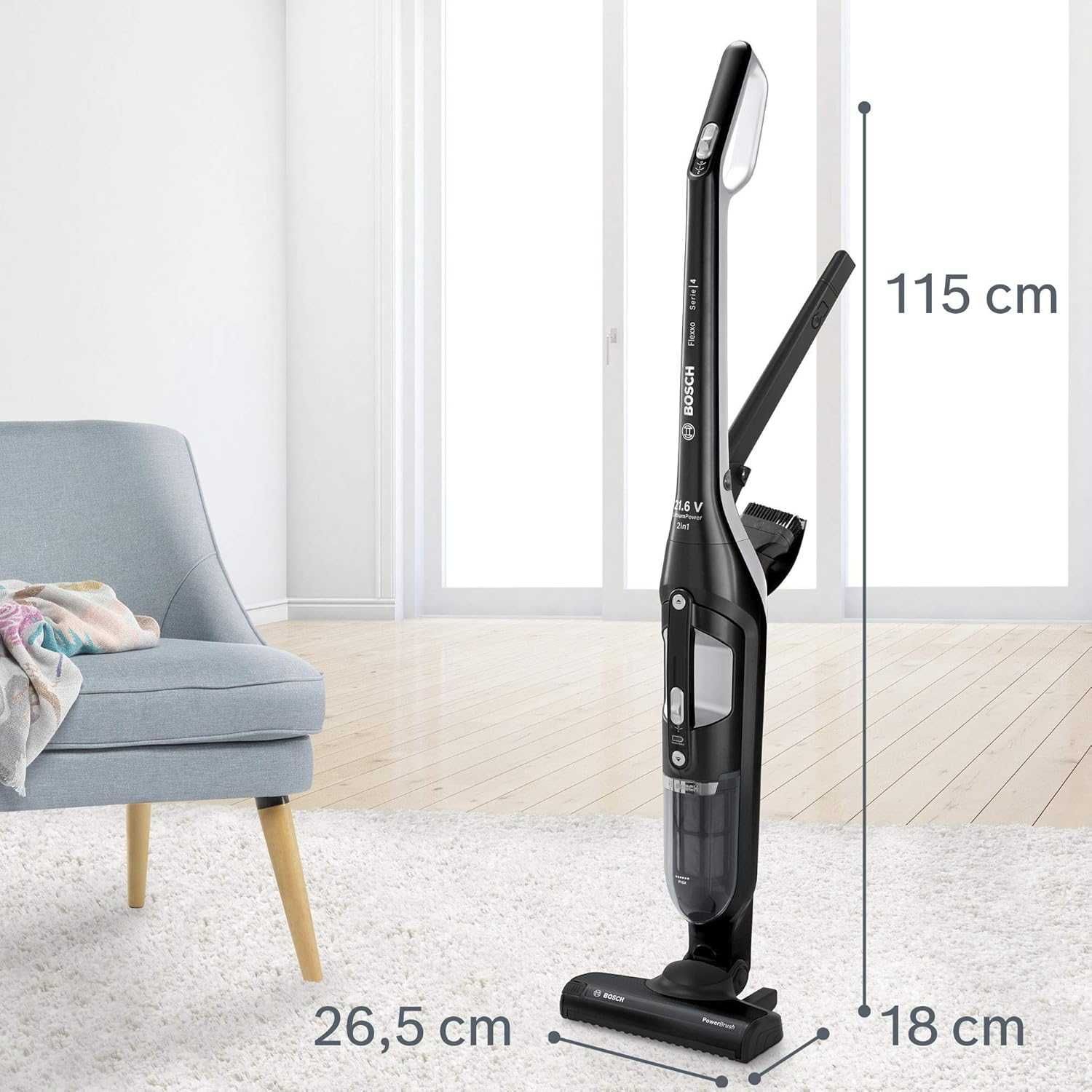 Вертикална прахосмукачка Bosch Flexxo Serie 4 BBH32101